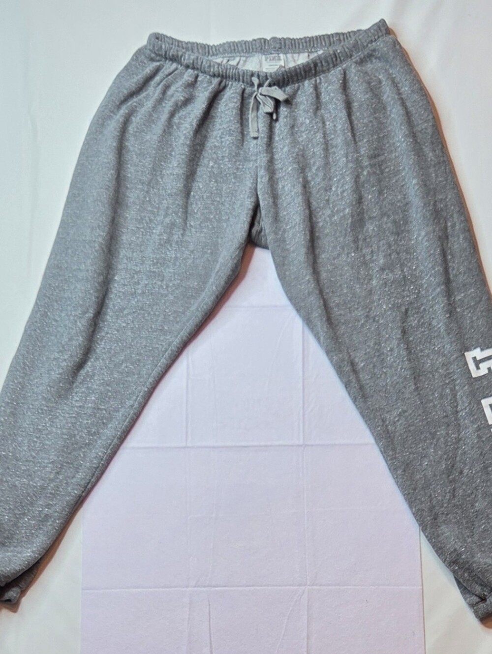 VS PINK Grey Graphic Sweatpants Size Large L
